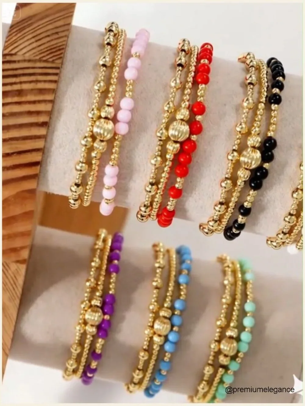 5-Piece Stretch Beaded Bracelet Set, Cross & Pearl Details, Stackable Jewelry